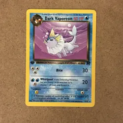 Dark Vaporeon 1st Edition 45/82 NM 2000 Pokemon Team Rocket WOTC Vintage Card - Image 1