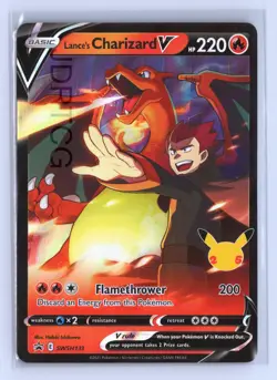 Pokemon Card Sword & Shield Black Star Promo SWSH133 Holo Lance's Charizard - Image 1