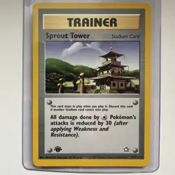 Pokemon Neo Genesis 1st Edition Uncommon Card Sprout Tower 97/111 - Image 1