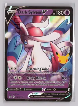 Pokemon Card Celebrations Black Star Promo SWSH 134 Dark Sylveon V - Image 1