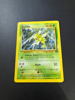 Pokemon Card Scyther 26/64 Jungle Set Non Holo Rare WOTC Trading Card TCG - Image 1