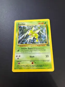 Pokemon Card Scyther 26/64 Jungle Set Non Holo Rare WOTC Trading Card TCG - Image 2