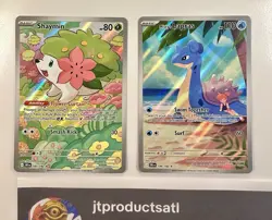 Misty's Lapras 194/182 + Shaymin 185/182 Sv10: Destined Rivals Holo 2 Cards Lot - Image 1