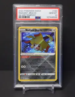 Pokemon TCG Radiant Jirachi 120/195 Silver Tempest Radiant Rare Card - PSA 10 - Image 1