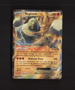 Regirock EX 43/124 XY Fates Collide Ultra Rare Holo Pokemon Card LP - Image 1