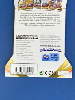 POKEMON.SWORD AND SHIELD, ASTRAL RADIANCE TRADING CARD PACK -:- NEW CONDITION. - Image 3