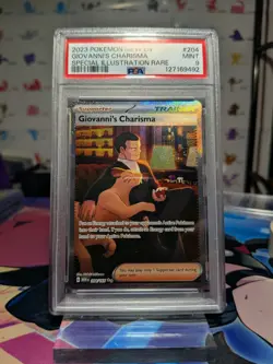 Pokemon Card Giovanni's Charisma 204/165 Special Art Rare SAR 151 PSA 9 Mint - Image 1