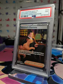 Pokemon Card Giovanni's Charisma 204/165 Special Art Rare SAR 151 PSA 9 Mint - Image 2