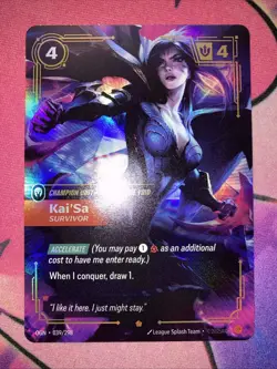 Kai'sa Survivor 039/298 League of Legends Riftbound Epic Foil NM English Card - Image 2
