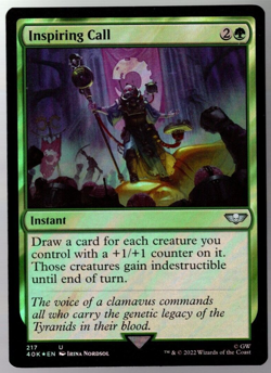 Inspiring Call 217 Uncommon Surge Foil Warhammer 40K MTG NM - Image 1
