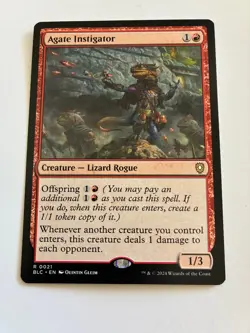 MTG Agate Instigator Commander: Bloomburrow Regular NM lizard rogue - Image 1