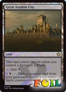 Great Arashin City 0257 MTG Tarkir: Dragonstorm Rare NP Foil - Image 1