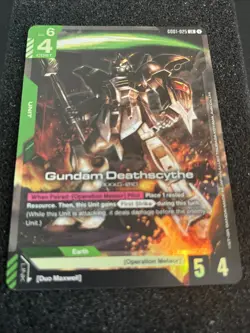 Gundam Deathscythe - Gundam Card Game #GD01-025 LR - Newtype Rising - NM Foil - Image 1