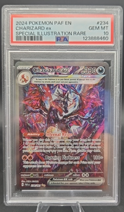 2024 POKEMON PAF EN-PALDEAN FATES SPECIAL ILLUSTRATION RARE CHARIZARD EX PSA 10 - Image 1