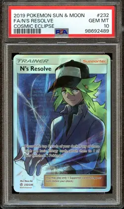 N's Resolve #232 - Pokemon Cosmic Eclipse Full Art - PSA 10 Gem Mint - Image 1