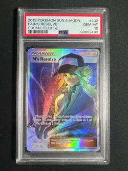N's Resolve #232 - Pokemon Cosmic Eclipse Full Art - PSA 10 Gem Mint - Image 3