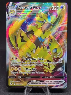 Pokemon TCG Zeraora VMAX 054/159 Holo Ultra Rare Full Art Crown Zenith NM - Image 1