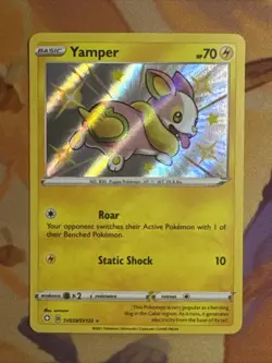 2021 POKEMON SWSH: SHINING FATES SV039/SV122 YAMPER SHINY VAULT HOLO RARE - Image 1