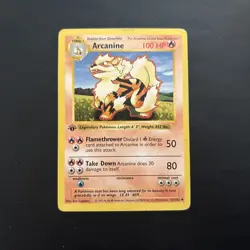 Pokemon Cards: Base Set 1st Edition Uncommon: Arcanine 23/102 - Image 1