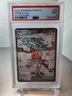2024 Pokemon Greninja EX PSA 9 Twilight Masquerade Ultra Rare 198/167 Holo - Image 1