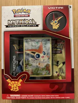 Pokemon 2016 20th Anniversary XY Generations Victini Mythical Pin Collection Box - Image 1
