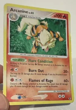 2009 Pokemon Arcanine #1/111 RR Rising Rivals Holo HP (See Desc) - Image 3
