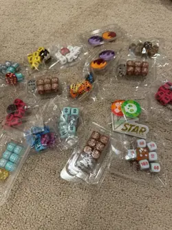 Pokemon ETB Dice And Marker Set -Lot Of 14 Random ETB Dice Markers Sealed Mixed - Image 1