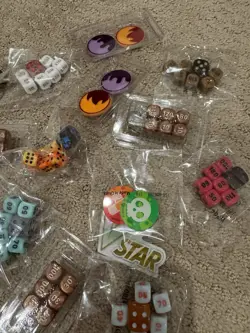 Pokemon ETB Dice And Marker Set -Lot Of 14 Random ETB Dice Markers Sealed Mixed - Image 2