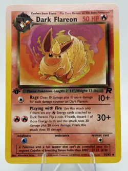Pokemon TCG: 1995 - 2000 Team Rocket's Dark Flareon 1st edition - Image 1