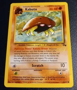 1999 Pokemon Wizards of the Coast American Promo Kabuto W Stamped - Image 1