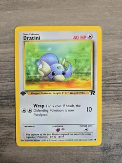 Pokemon TCG Dratini 53/82 Team Rocket 1st Edition VLP - Image 1