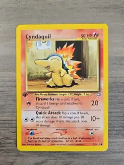 Pokemon TCG Cyndaquil 57/111 1st Edition Neo Genesis LP - Image 1