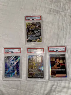 Pokemon TCG Pokemon Slab Lot of 4 NM/M Zekrom & Pikachu Tag Team GX PSA 8 - Image 1