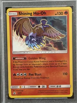 Pokemon PSA 9 S&M Black Star Promo Shining Legends Shining Ho-Oh SM70 - Image 3