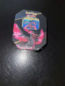 Pokemon TCG Crown Zenith Galarian Moltres Tin SEALED Brand New 1 Full art-4 Pack - Image 1