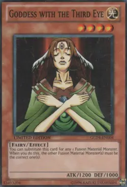 Yugioh! MP Goddess with the Third Eye - GLD4-EN004 - Common - Limited Edition Mo - Image 1