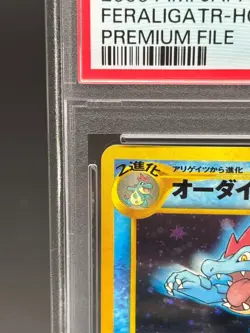 Feraligatr PSA 10 Holo Japanese Pokemon Card Neo Premium File Old Back - Image 4