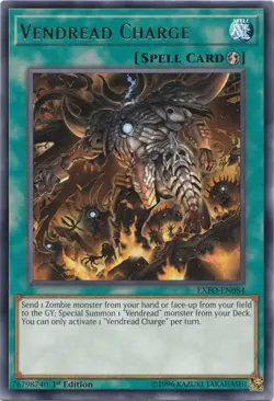 1x (NM) Vendread Charge - EXFO-EN084 - Rare - 1st Edition YuGiOh - Image 1