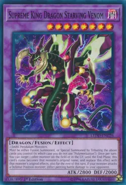 1x (LP) Supreme King Dragon Starving Venom - LEDD-ENC26 - Common - 1st Edition - Image 1