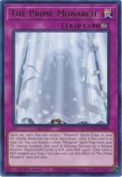 1x (EX) The Prime Monarch - MAGO-EN093 - Rare - 1st Edition YuGiOh - Image 1