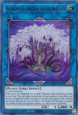 1x (NM) Sunavalon Dryatrentiay - GFTP-EN021 - Ultra Rare - 1st Edition YuGiOh - Image 1
