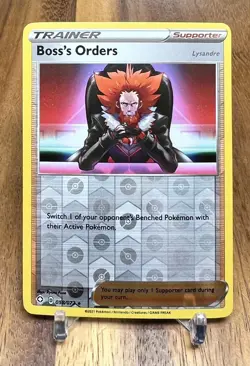 Boss's Orders 058/072 Shining Fates Reverse Holo Rare Pokemon Card NM - Image 1