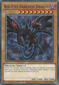 1x (NM) Red-Eyes Darkness Dragon - LDS1-EN003 - Common - 1st Edition YuGiOh - Image 1