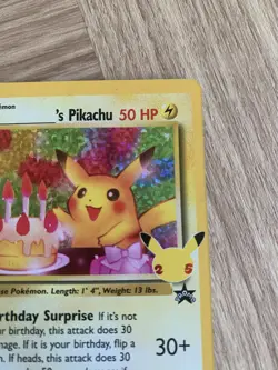 Pokemon Pikachu TCG Birthday Card 24/53 SWSH Celebrations Collection - Image 4
