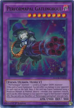 1x (NM) Performapal Gatlinghoul - MACR-EN040 - Ultra Rare - 1st Edition YuGiOh - Image 1