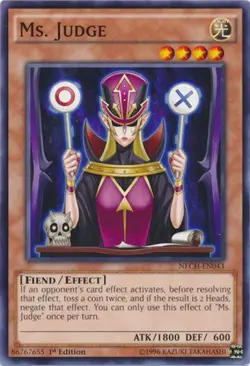 1x (EX) Ms. Judge - NECH-EN043 - Common - 1st Edition YuGiOh - Image 1