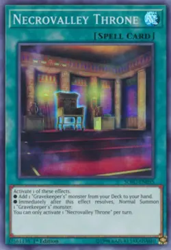 1x (EX) Necrovalley Throne - SOFU-EN055 - Super Rare - 1st Edition YuGiOh - Image 1