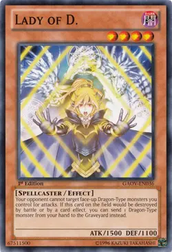 1x (NM) Lady of D. - GAOV-EN036 - Common - Unlimited Edition YuGiOh - Image 1