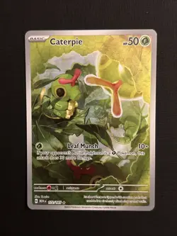 Pokemon TCG Caterpie 151 Scarlet and Violet Illustration Rare Card 172/165 - Image 1