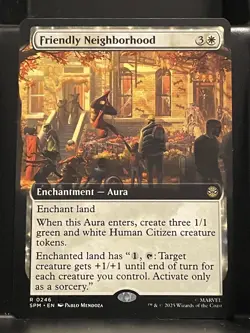 Friendly Neighborhood EXTENDED #246 NM/M MTG Spiderman Magic Card - Image 1